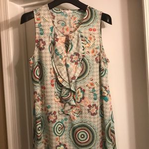 Asymmetrical sleeveless top